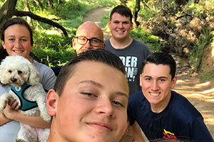 Peter with a graduate. 