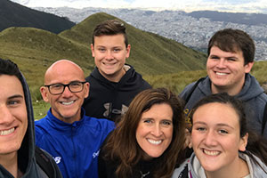 Peter with a graduate. 