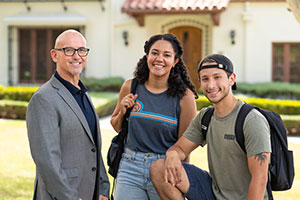 Peter with a graduate. 