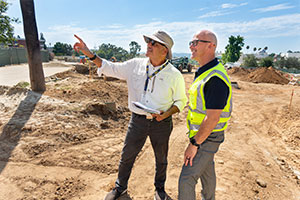 Peter before the Mt. SAC sign. 