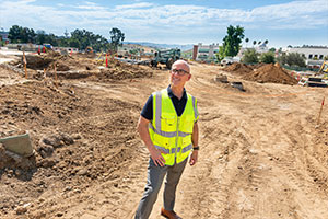 Peter with a graduate. 